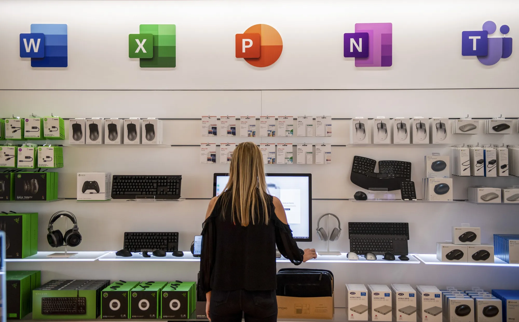 A Microsoft store.