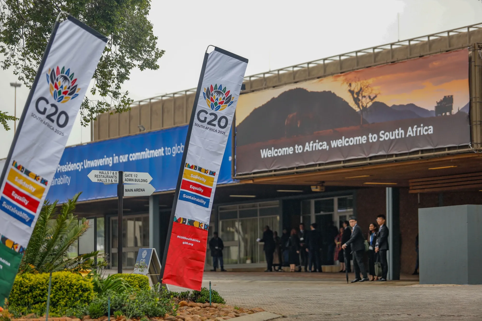 G-20 signage&nbsp;in Johannesburg.