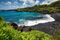 Black sand beach,Waianapanapa state park. Maui, Hawaii