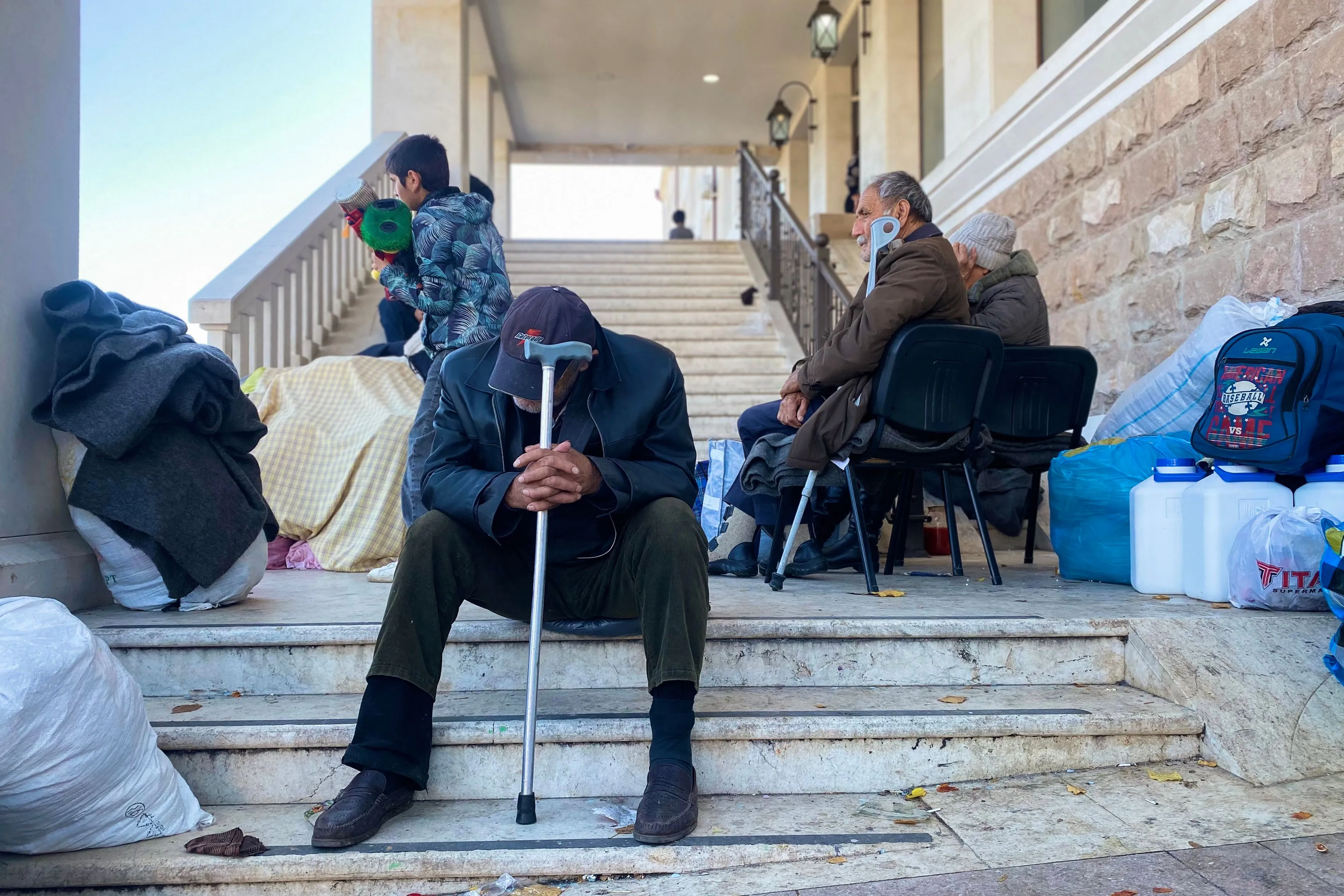 Ethnic Armenians wait to be evacuated. More than 50,000 people have fled from Nagorno-Karabakh to Armenia as of 3 p.m. Wednesday.
