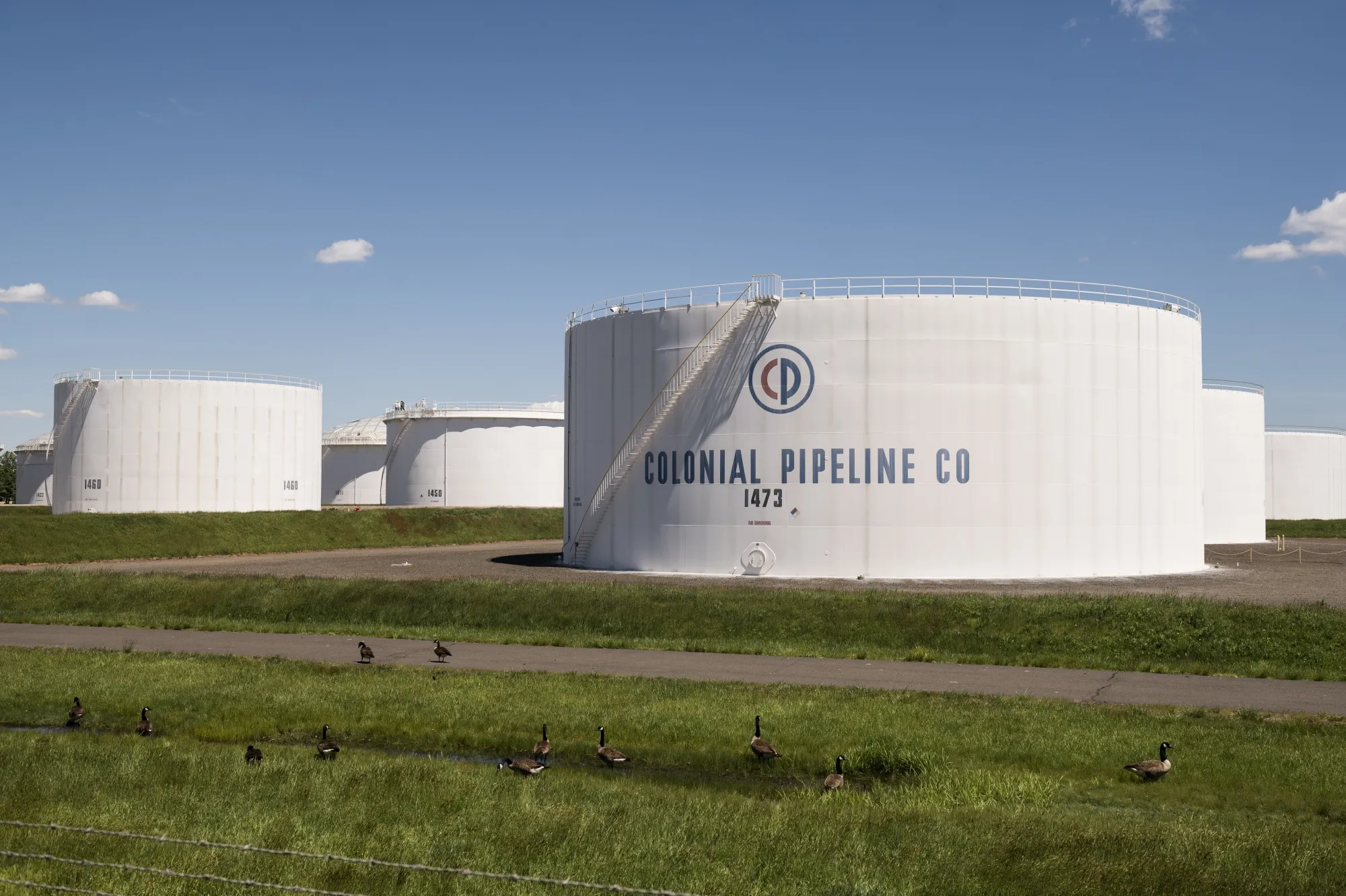 Storage tanks at a Colonial Pipeline Inc. facility in Avenel, New Jersey.