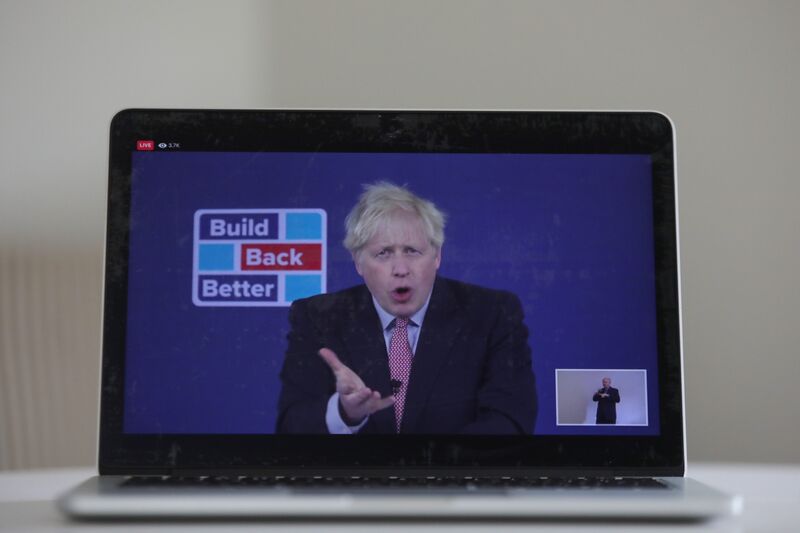 U.K. PM Johnson Delivers Keynote At Conservative Party Virtual Conference