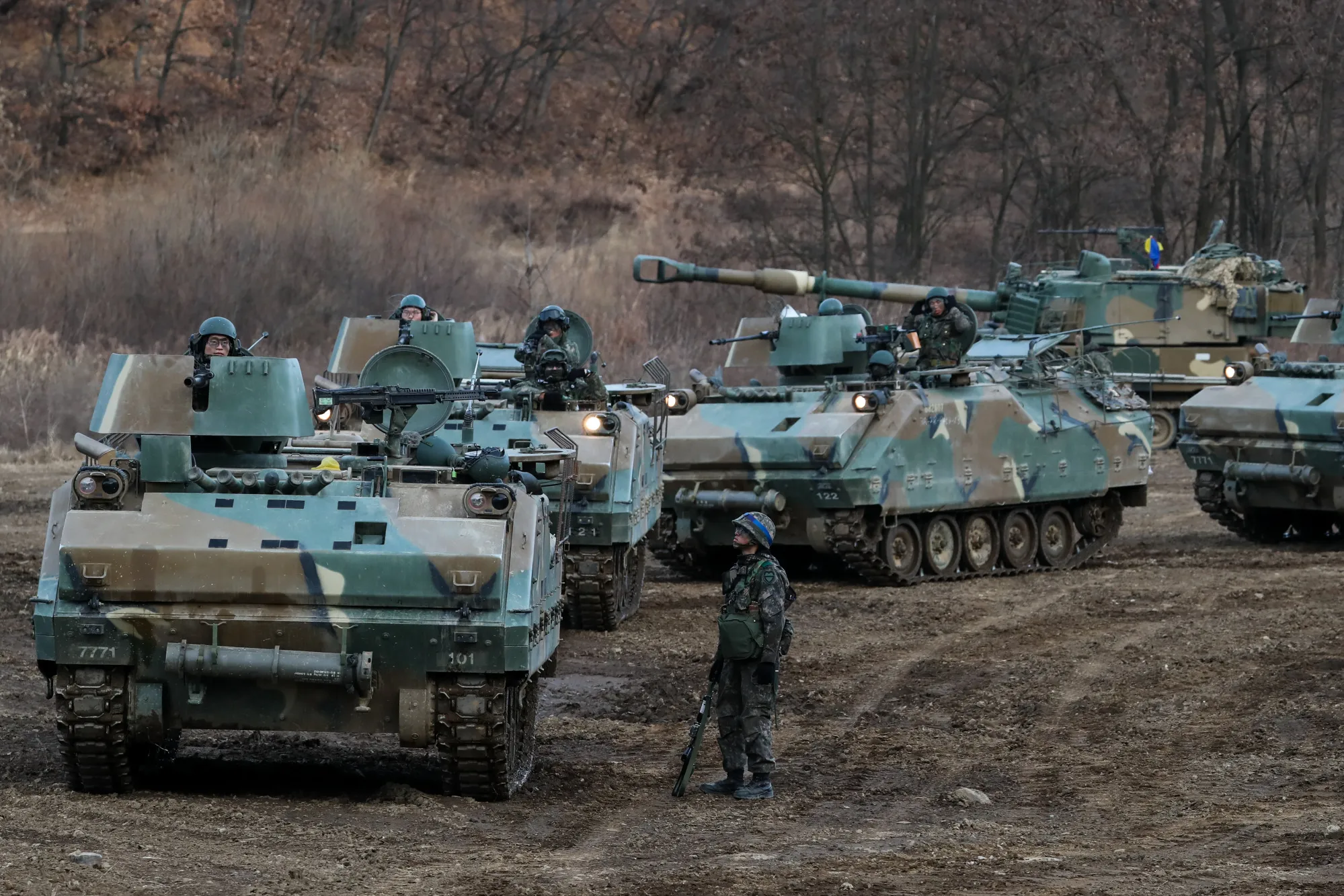 Views of the Korean Border Following North Korean Missile Launch