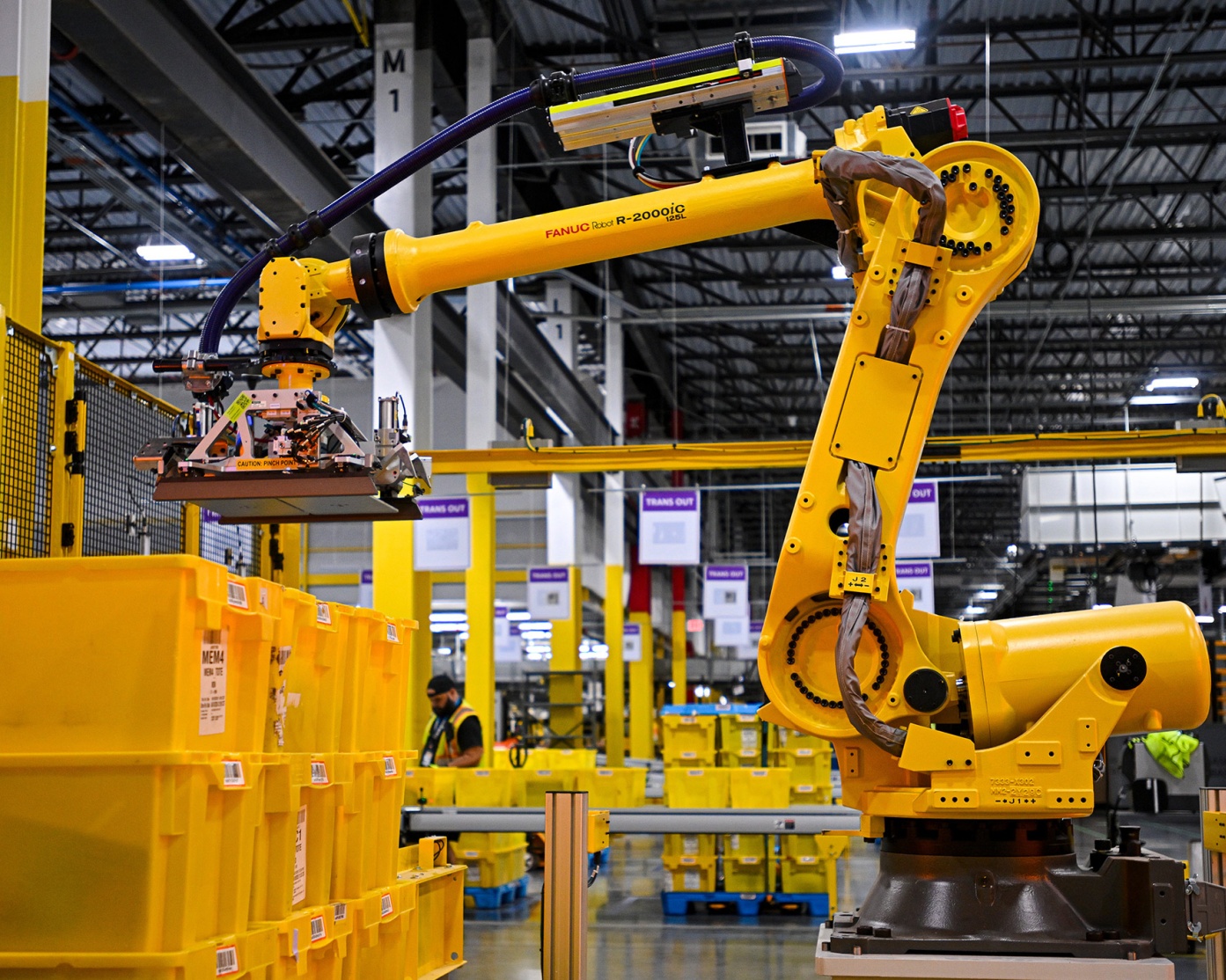 Inside a fulfillment center in Florida.
