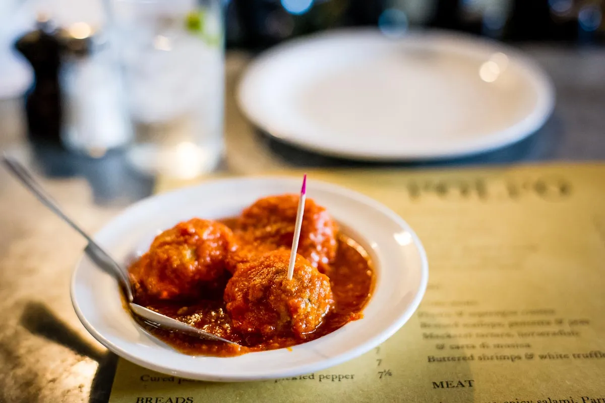 Polpo's classic beef &amp; pork meatballs
