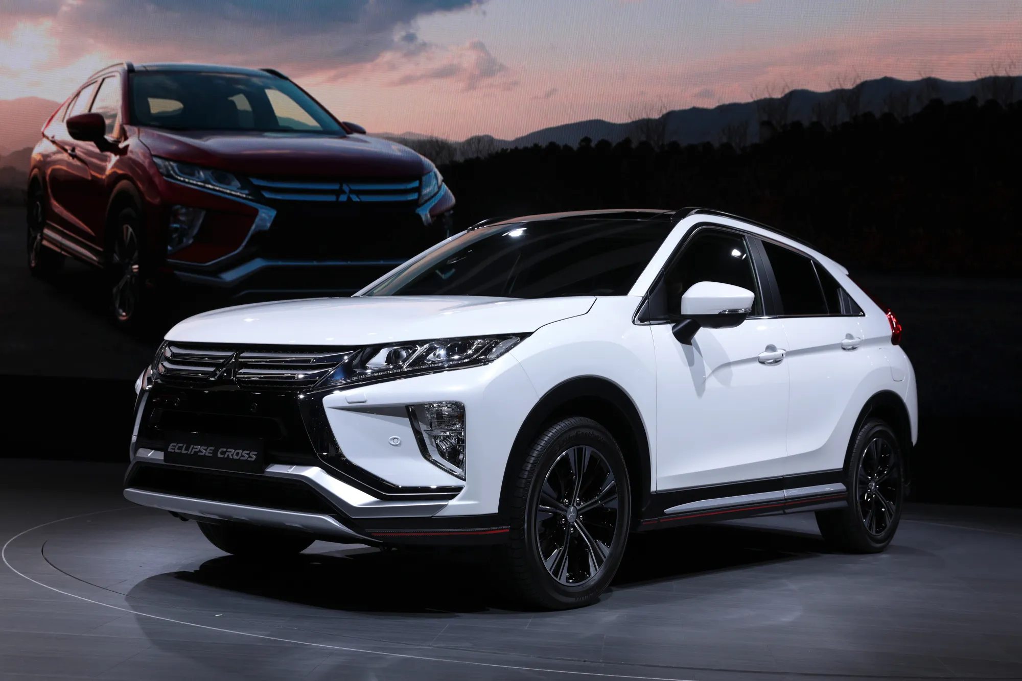 A Mitsubishi Motors Corp. Eclipse Cross sports utility vehicle on display at the 87th Geneva International Motor Show.
