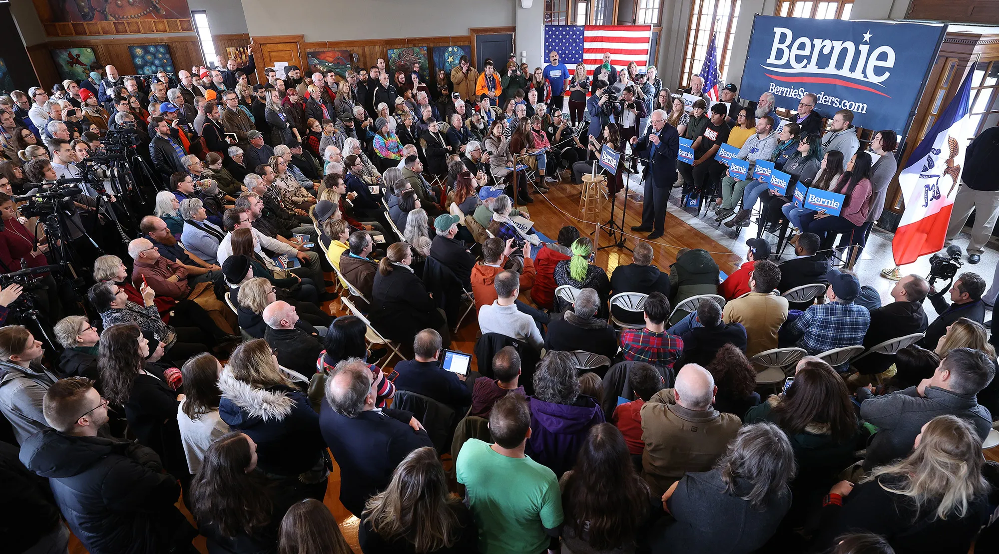 Bernie Sanders&nbsp;holds a campaign event in Perry, Iowa on Jan.&nbsp;26.