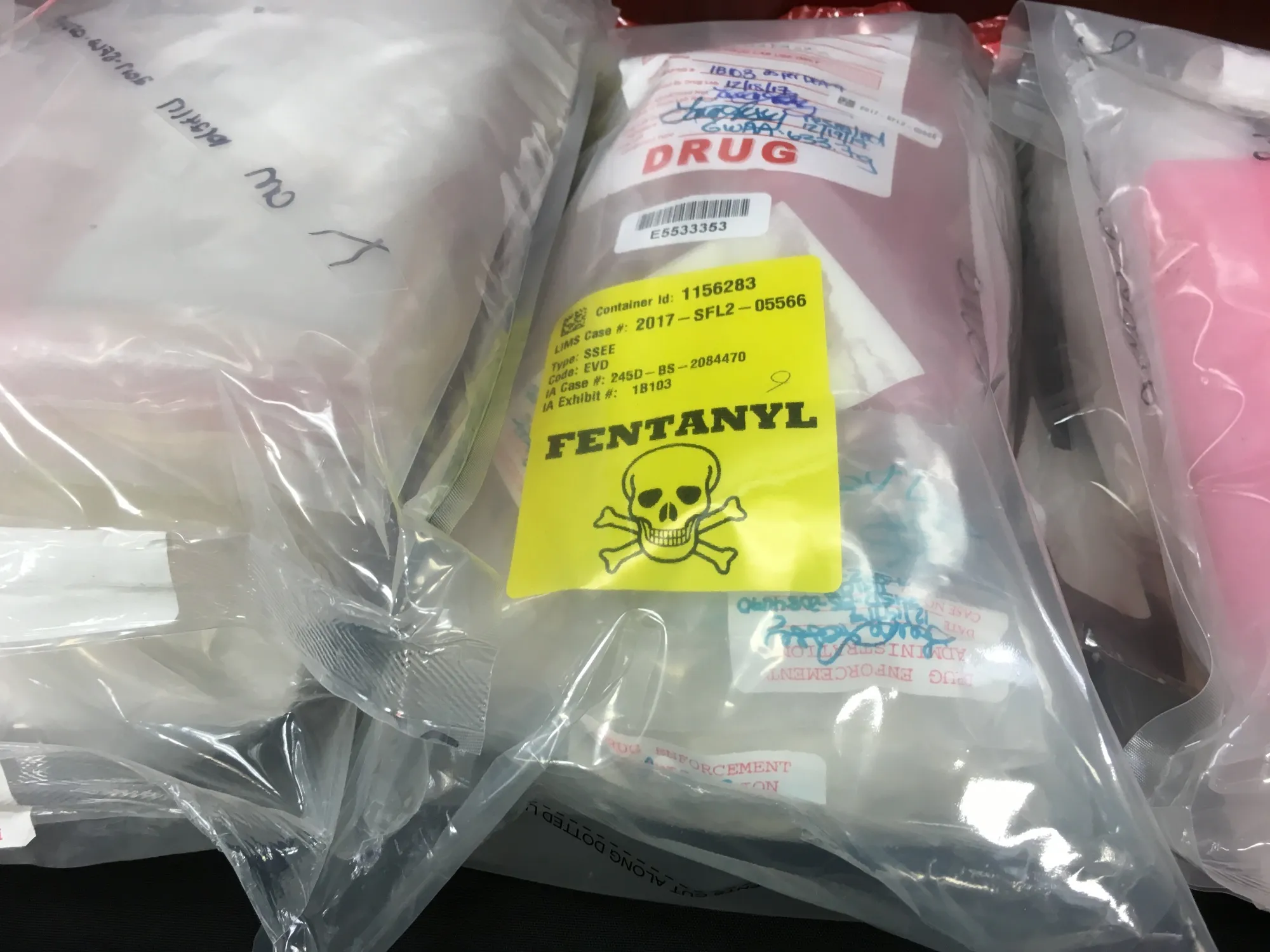 Seized fentanyl in Boston, US.