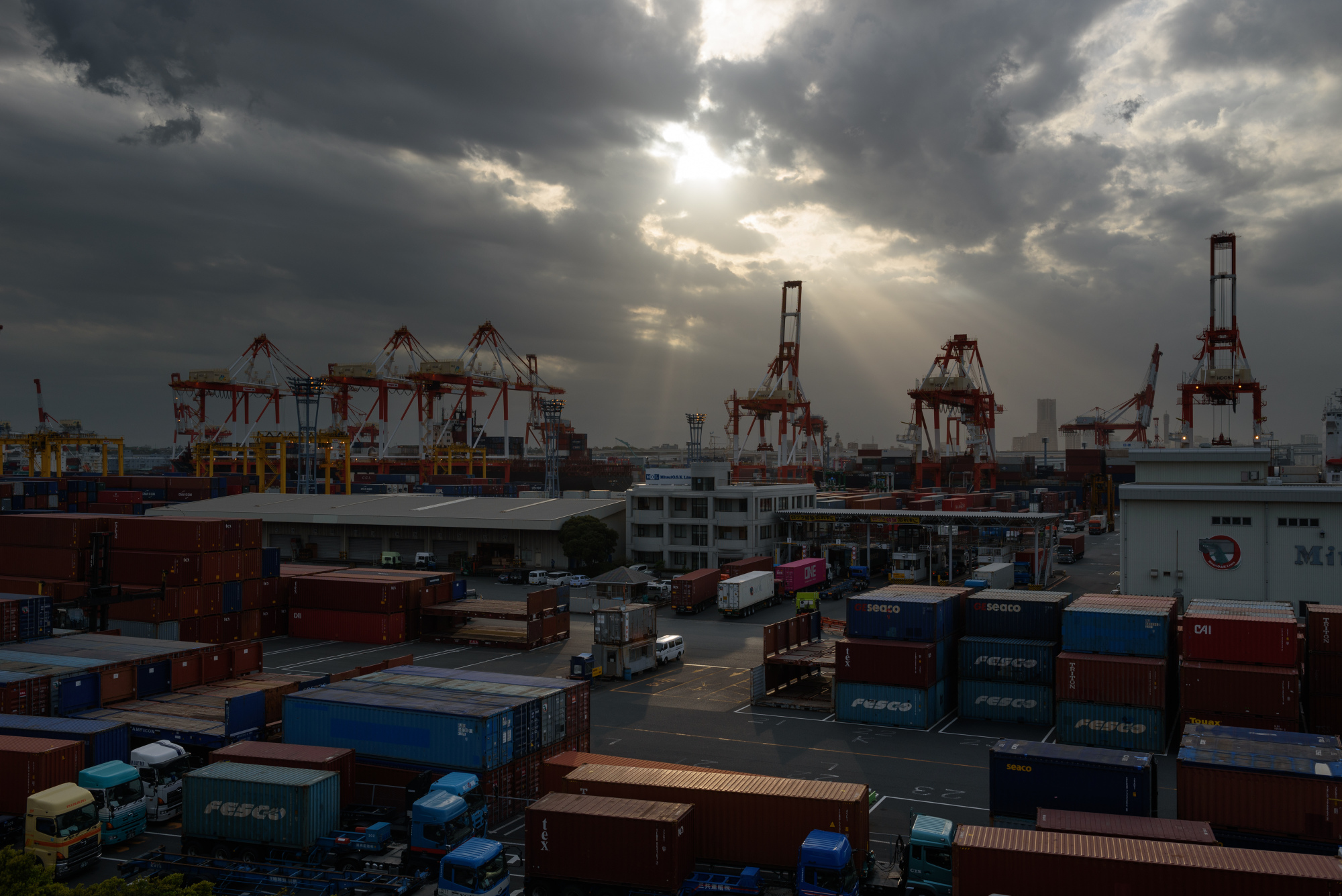 Operations At Yokohama Port Ahead Of Japan Trade Figures Release