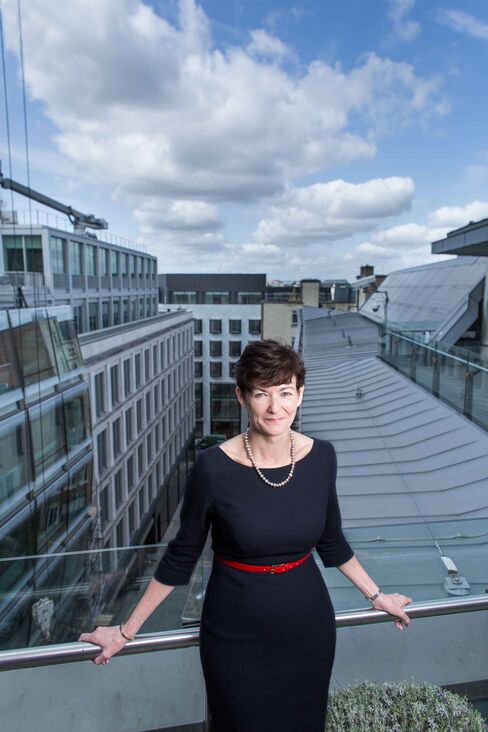 CEO Alison Nimmo on the terrace at the Crown Estate’s main office in London.
