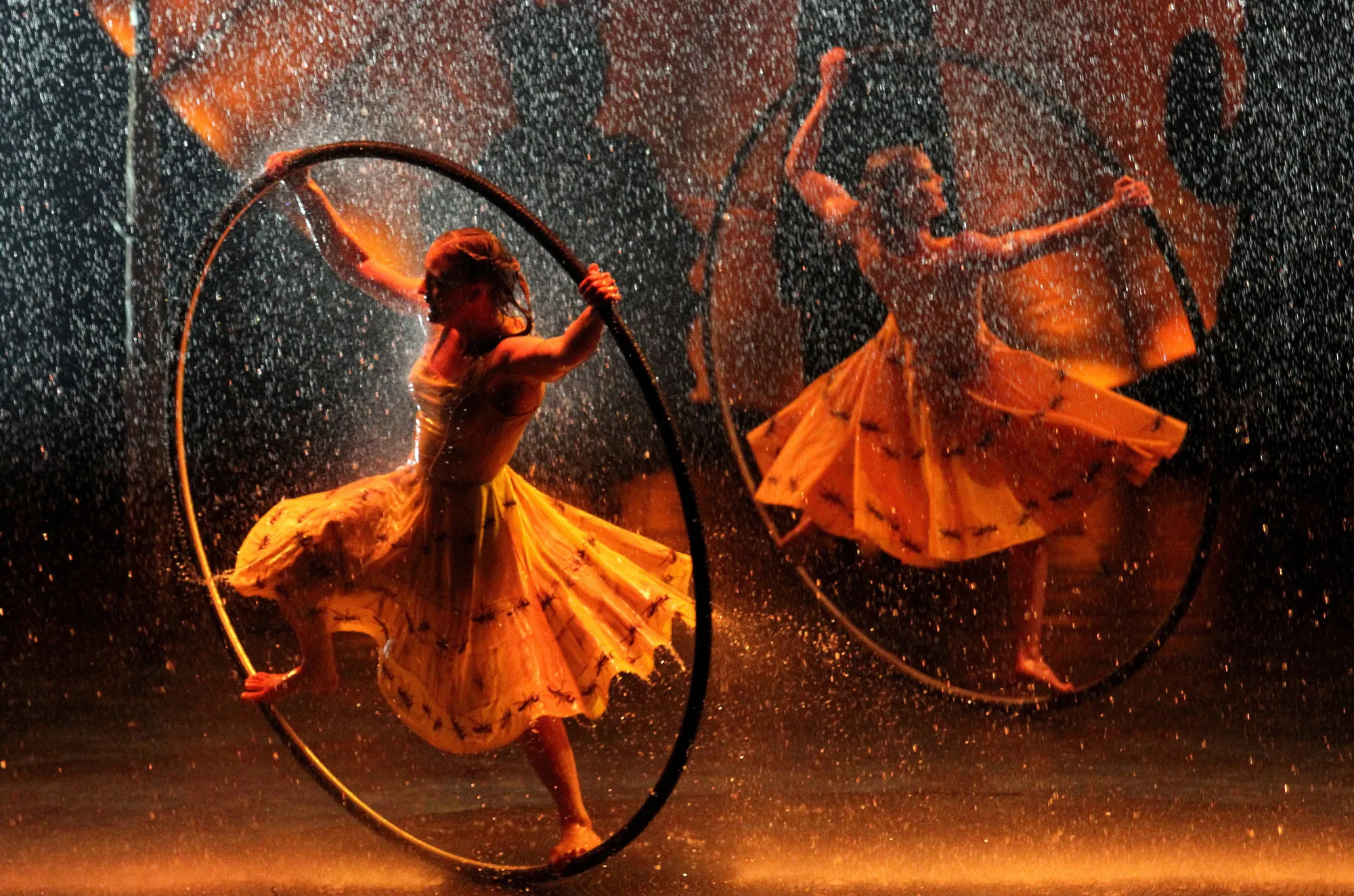 Artists of the Canadian entertainment company "Cirque du Soleil" perform in&nbsp;Mexico on Aug. 30.