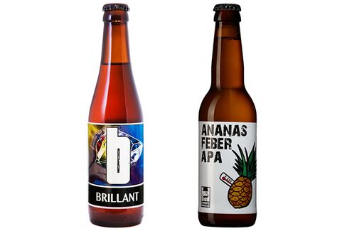 From left: Brekeriet’s Brillant; Brewski’s AnanasFeber.