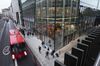 Traffic moves along York Road and past the WeWork co-working office space, operated by the parent company We Co., on the Southbank in London, U.K., on Monday, Oct. 7, 2019. While WeWork has been rapidly expanding in Canada, the New York-based company is facing challenges on multiple fronts with Landlords in London and New York the most exposed to any further deterioration at the co-working firm.
