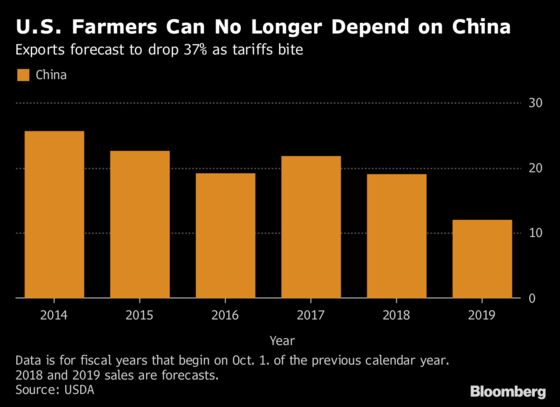 U.S. Farm Trade Surplus to Shrink as Chinese Tariffs Bite