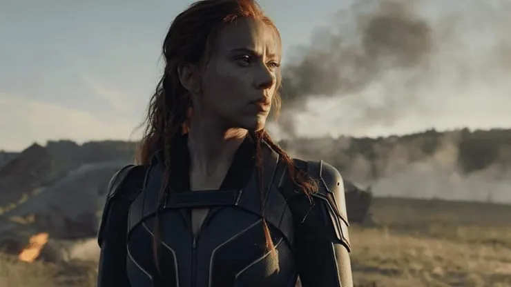 Scarlett Johansson stars as Black Widow
