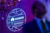 A Huawei Technologies logo during the company's Chinese New Year celebration in Brussels.