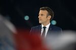 Emmanuel Macron, France's president, speaks during a campaign rally in Paris, France, on Saturday, April 2, 2022. 