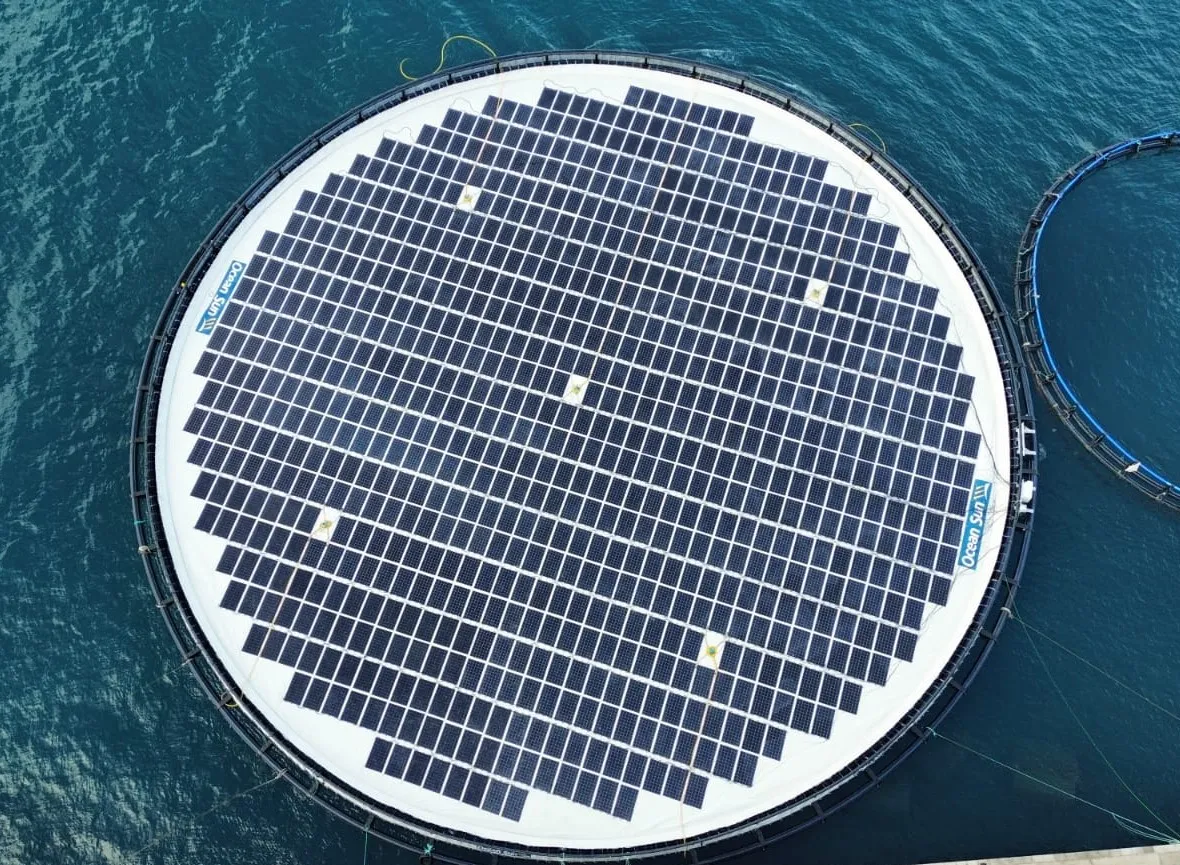 An Ocean Sun Floating Solar ring in La Palma, Spain.