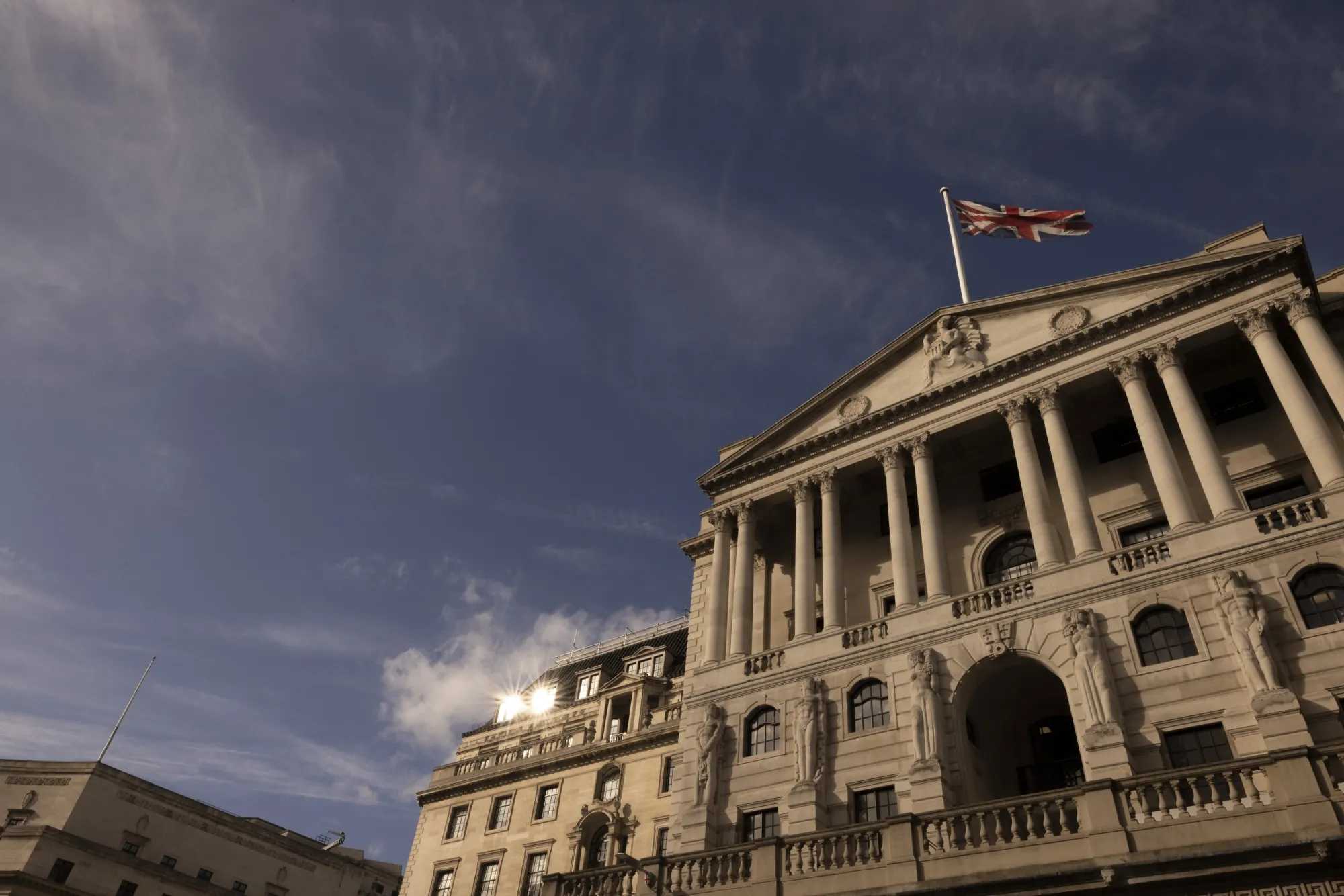 The Bank of England in the City of London.