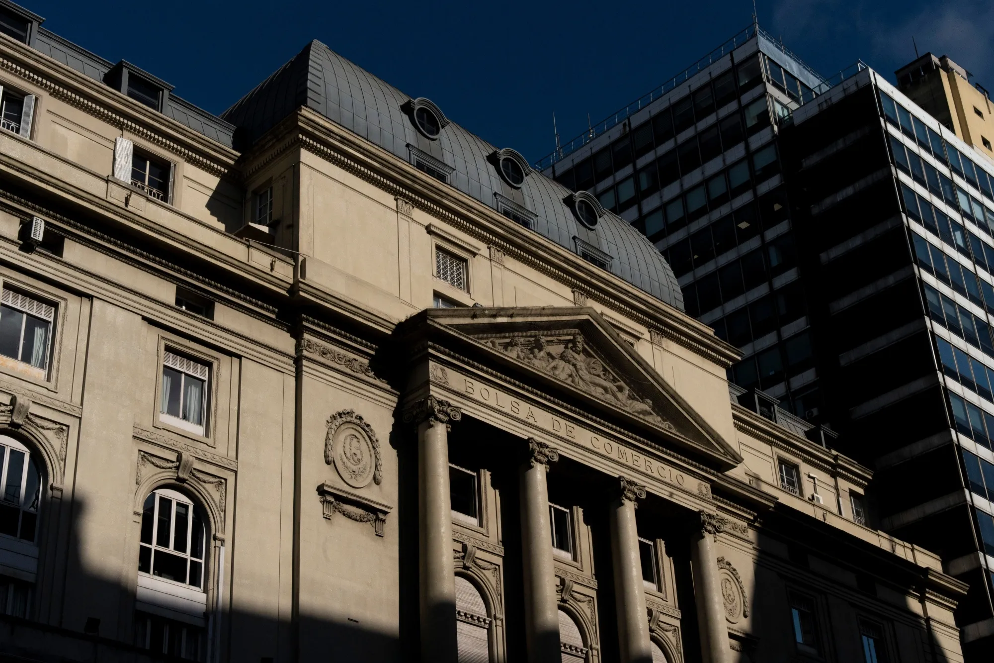 A bolsa de Buenos Aires este mês.&nbsp;