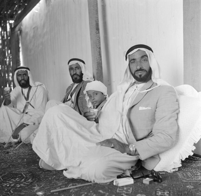 Sheikh Zayed bin Sultan Al Nahyan  in 1965.