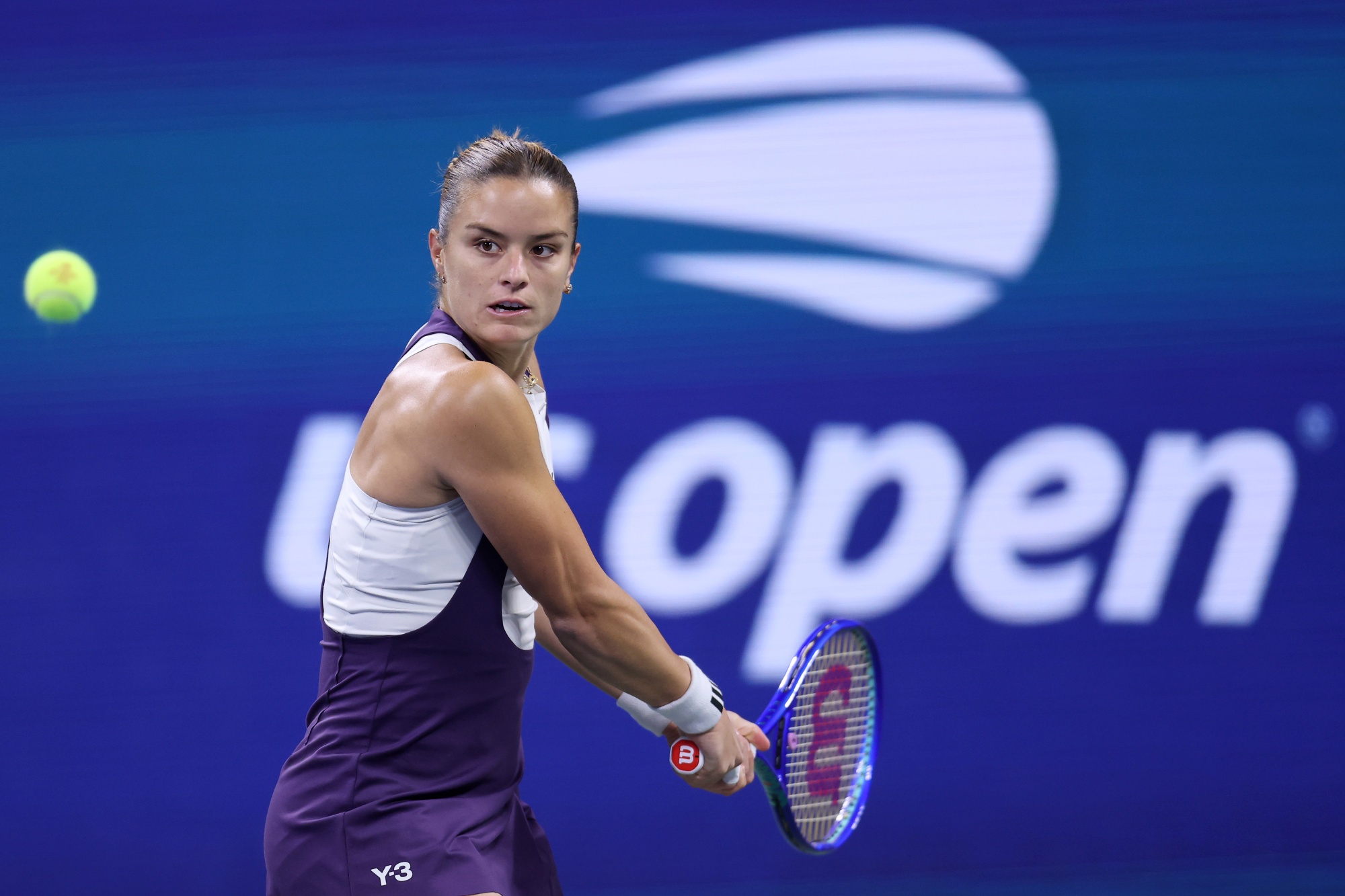 Maria Sakkari of Greece during the 2025 US Open in New York on Aug. 30. Photographer: Mike Stobe&#x2F;Getty Images