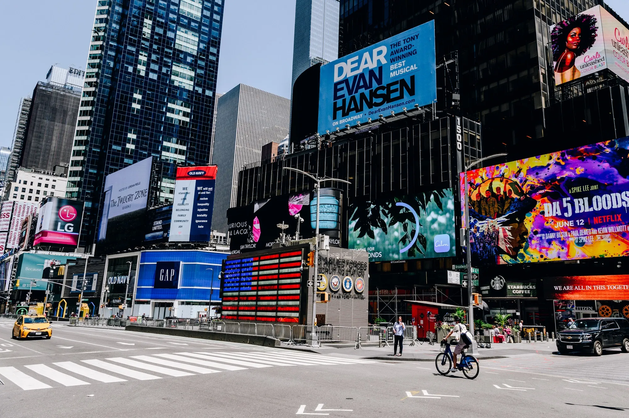 Times Square area of New York, on June 9.