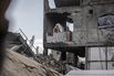 Palestinians Living Amidst Destroyed Buildings in the Jabaliya Refugee Camp