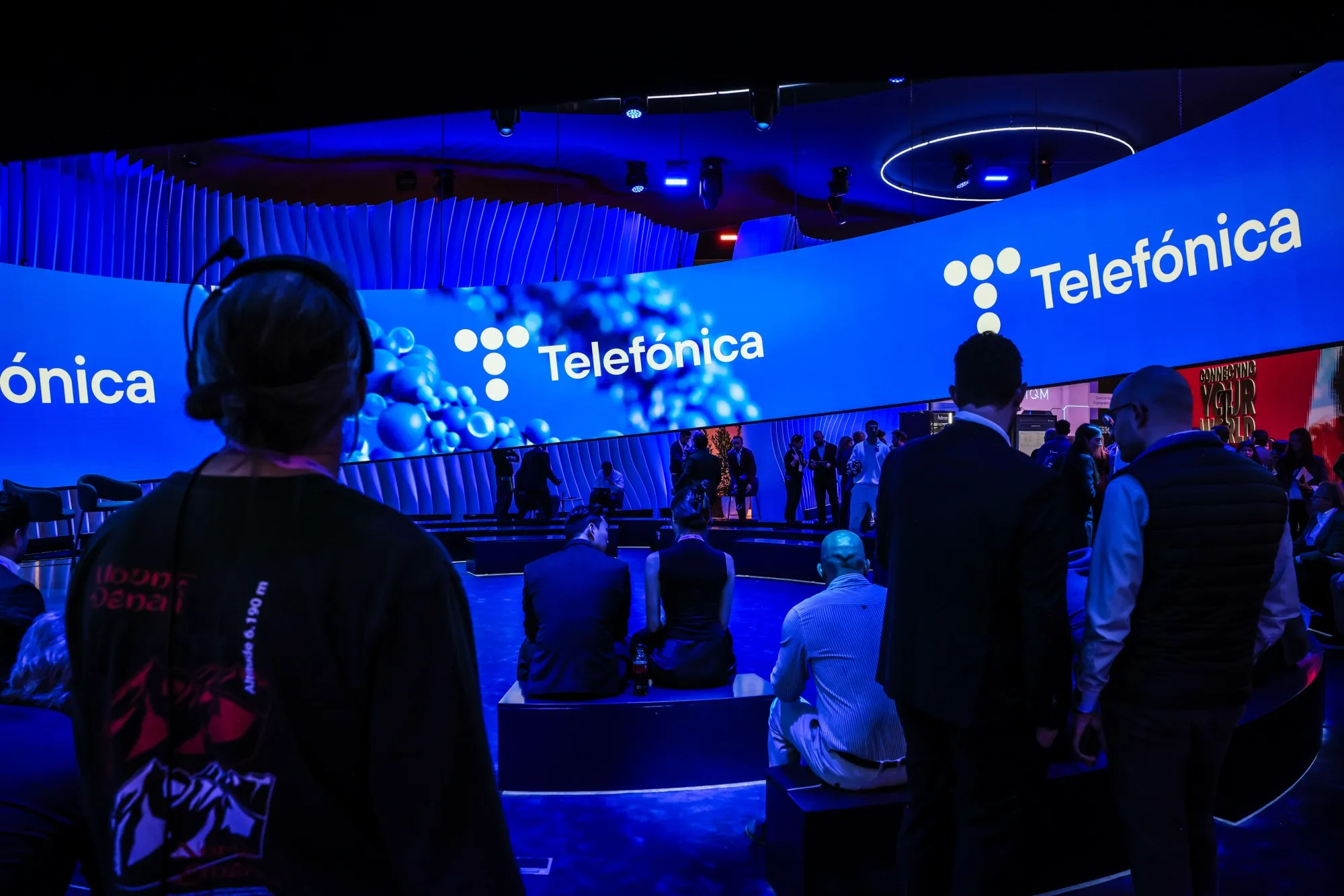 A Telefónica SA promotional pavilion at MWC Barcelona.