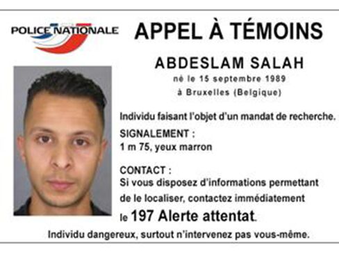 A handout photograph of Abdeslam Salah.