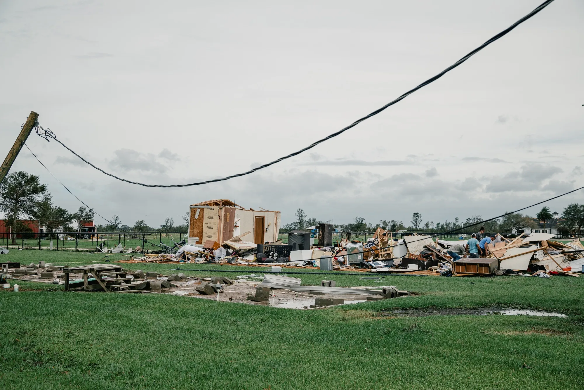 The aftermath of Hurricane Laura, which made landfall near Cameron, Louisiana, on Aug. 27.