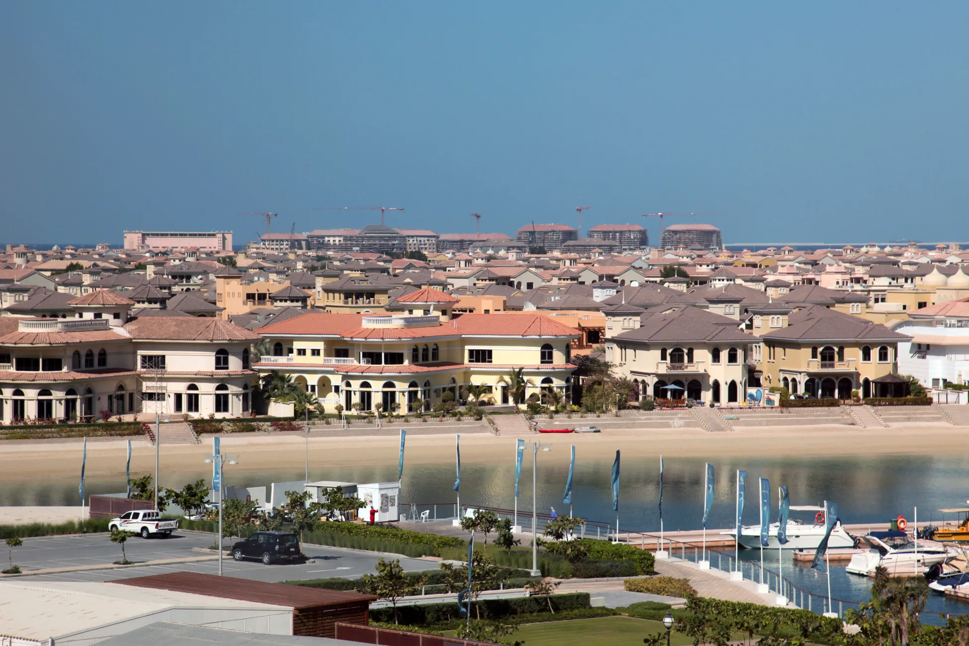 Private residences on the Palm Jumeirah artificial island.