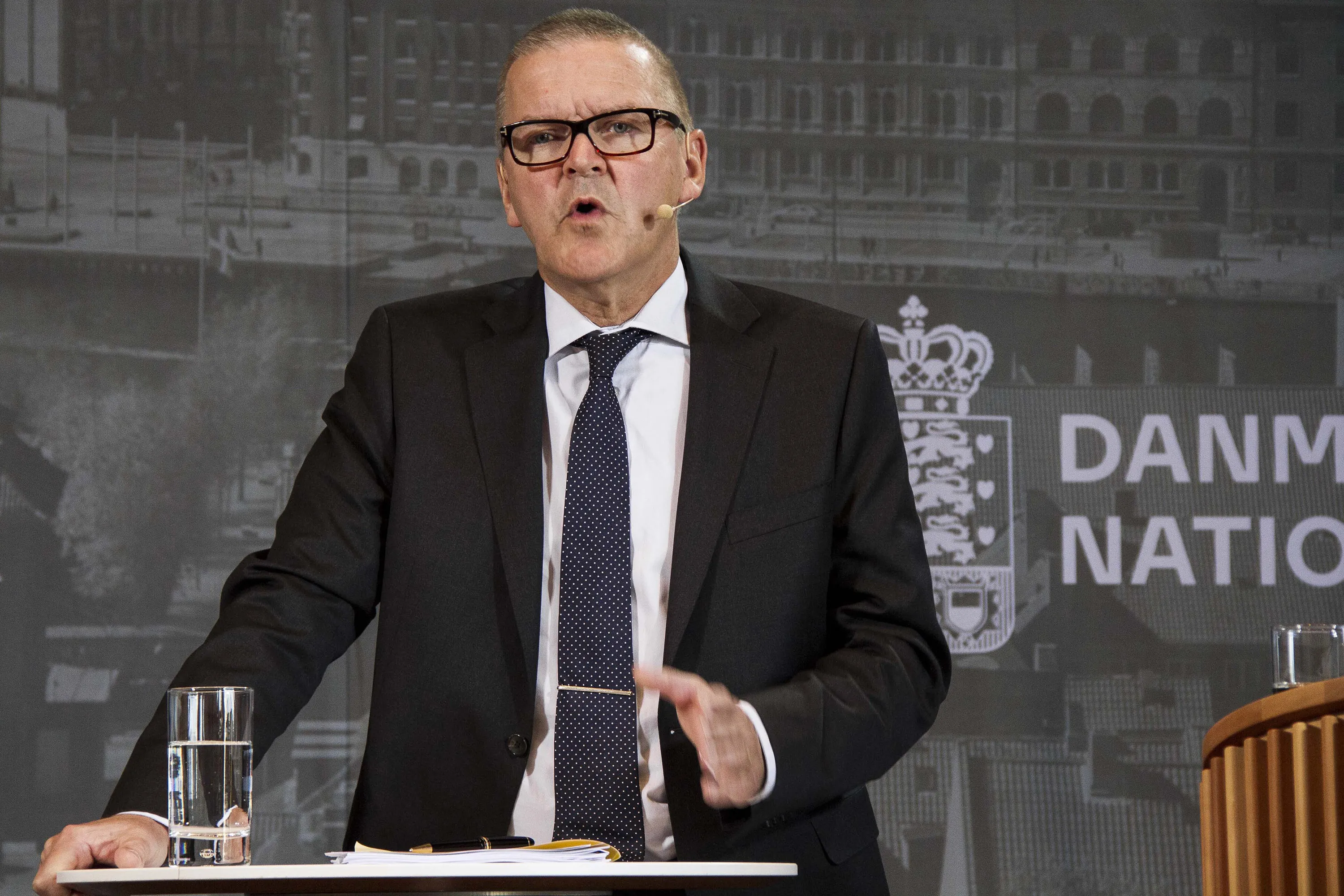 Lars Rohde, governor of Denmark's central bank, during a news conference in Copenhagen, Denmark, on Sept. 23, 2014.
