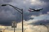 An American Airlines Boeing 737 Max 8 approaches to land at Miami International Airport.