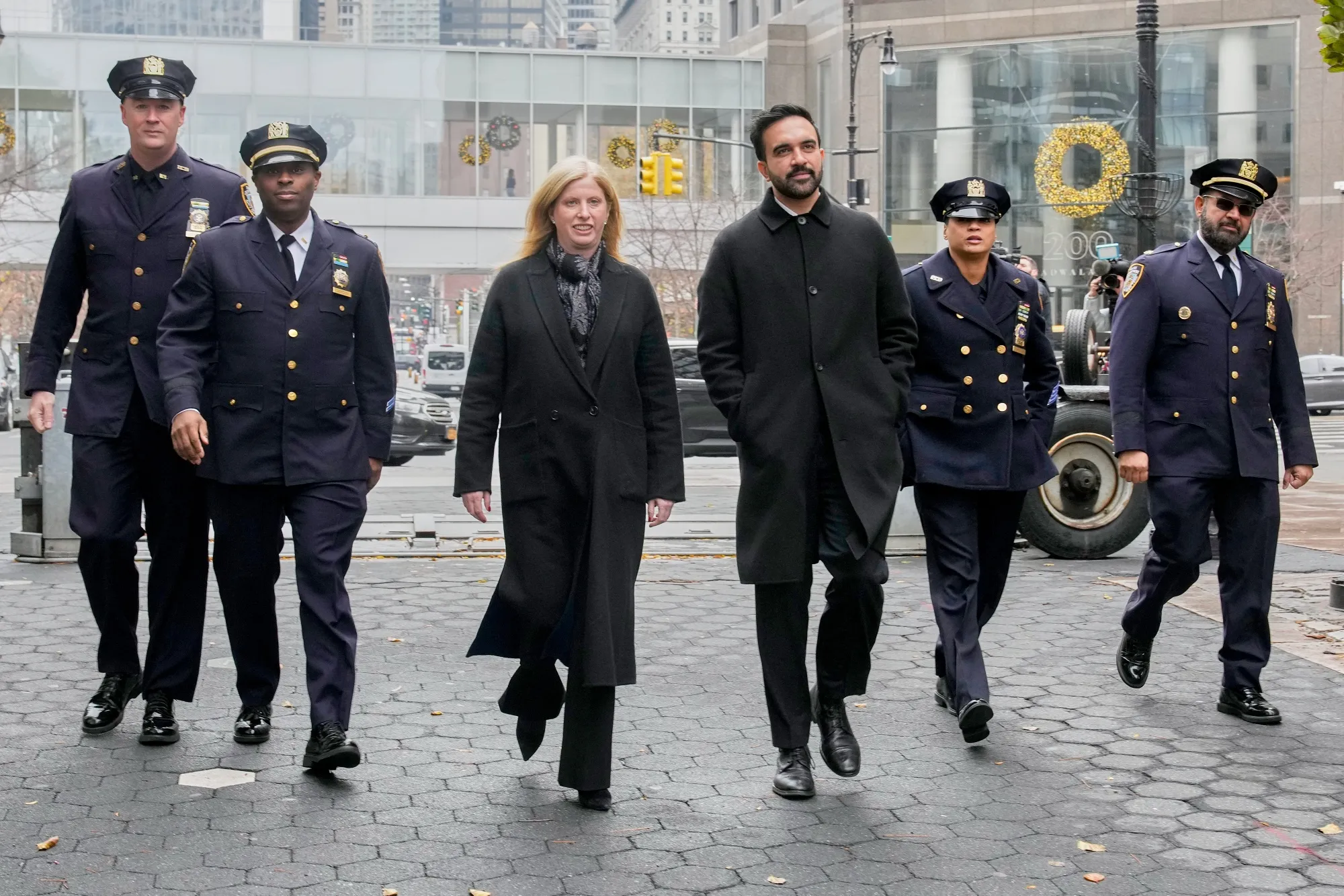 New York Mayor-elect Zohran Mamdani&nbsp;and New York City Police Commissioner Jessica Tisch in New York on Nov. 19.