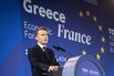 France's President Macron And Greece's Prime Minister Mitsotakis At Greek-France Economic Forum