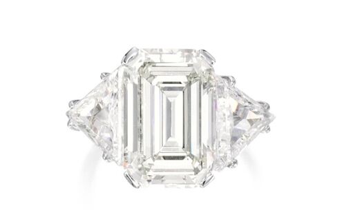 An Emerald-Cut Diamond Ring