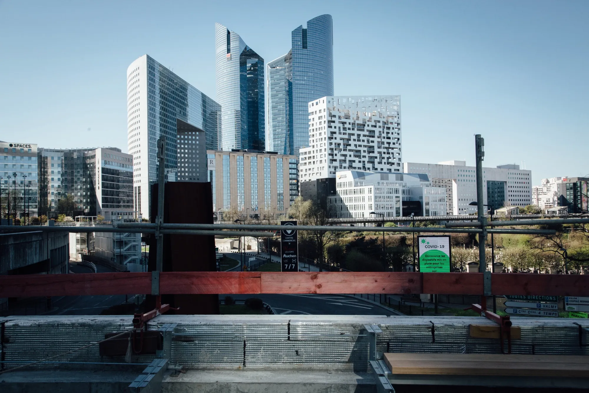 The La Defense business district in Paris.