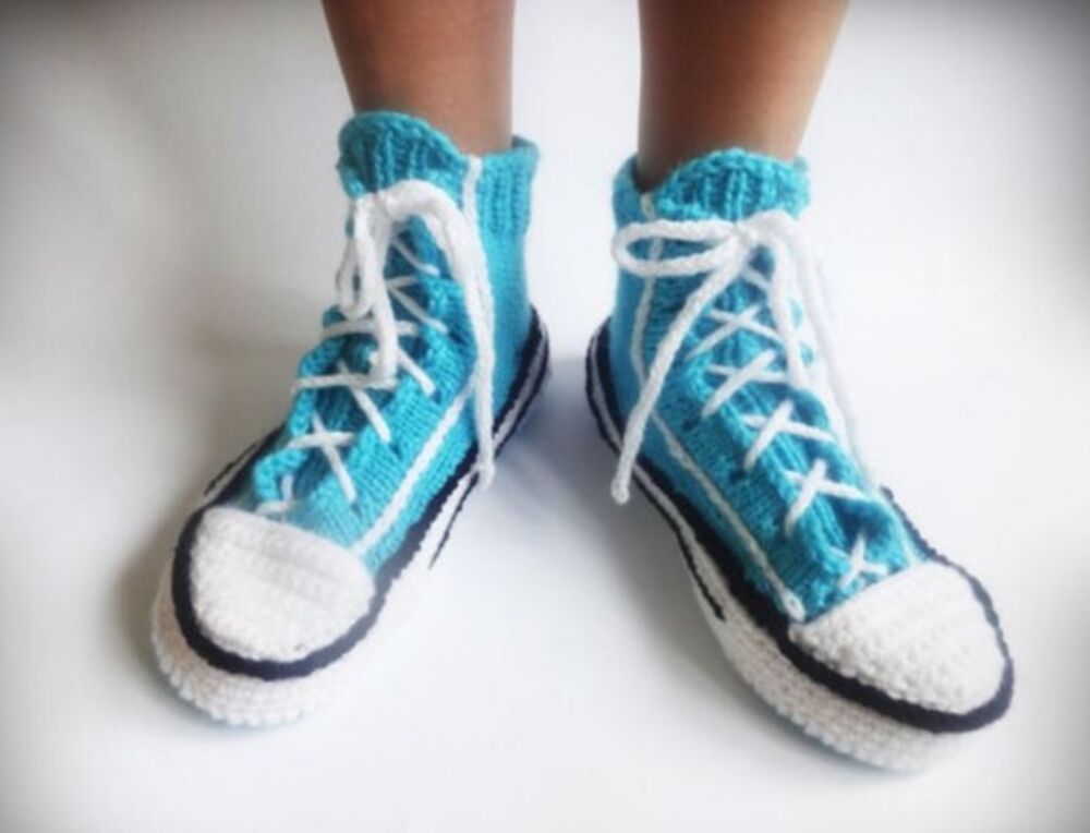 knitted converse slippers