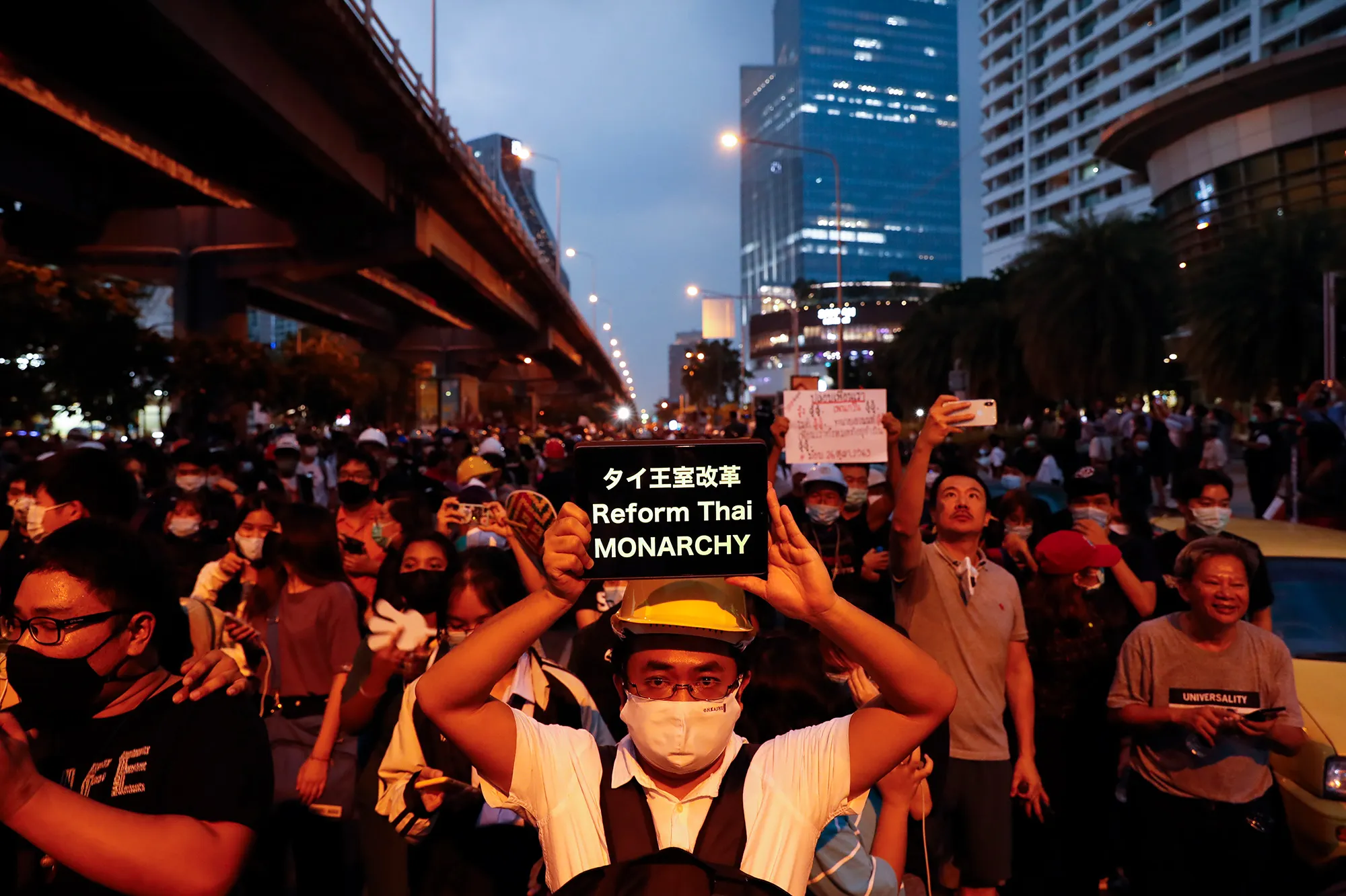 Pro-democracy groups have been holding daily street protests in Bangkok since the middle of October.