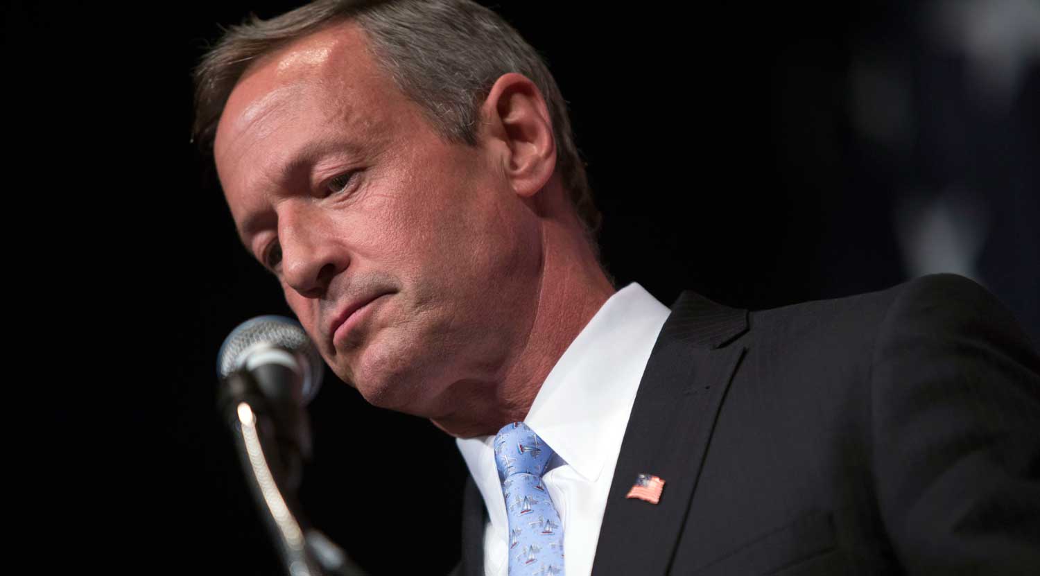 Martin O’Malley, former governor of Maryland and 2016 Democratic presidential candidate, pauses while speaking during the Democratic Wing Ding in Clear Lake, Iowa, U.S., on Friday, Aug. 14, 2015. The event, first held in 2004, raises funds for county Democratic Central Committees. Photographer: Daniel Acker/Bloomberg *** Local Caption *** Martin O'Malley
