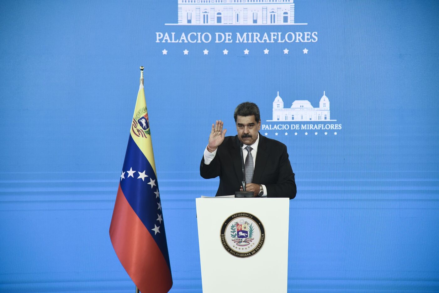 President Maduro Holds Press Conference After Venezuela Received First Vaccines Doses