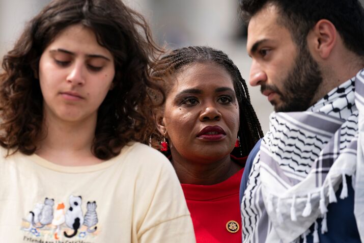 Democratic Lawmakers Hold News Conference After Police Clear George Washington University Encampment