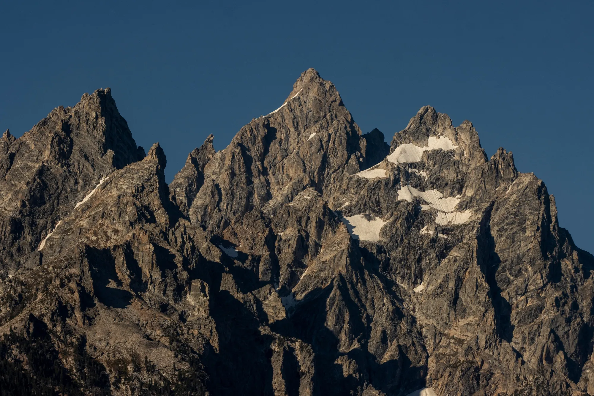 The Grand Teton mountain range outside of the Jackson Lake Lodge in Moran, Wyoming on Thursday, Aug. 22, 2024. 