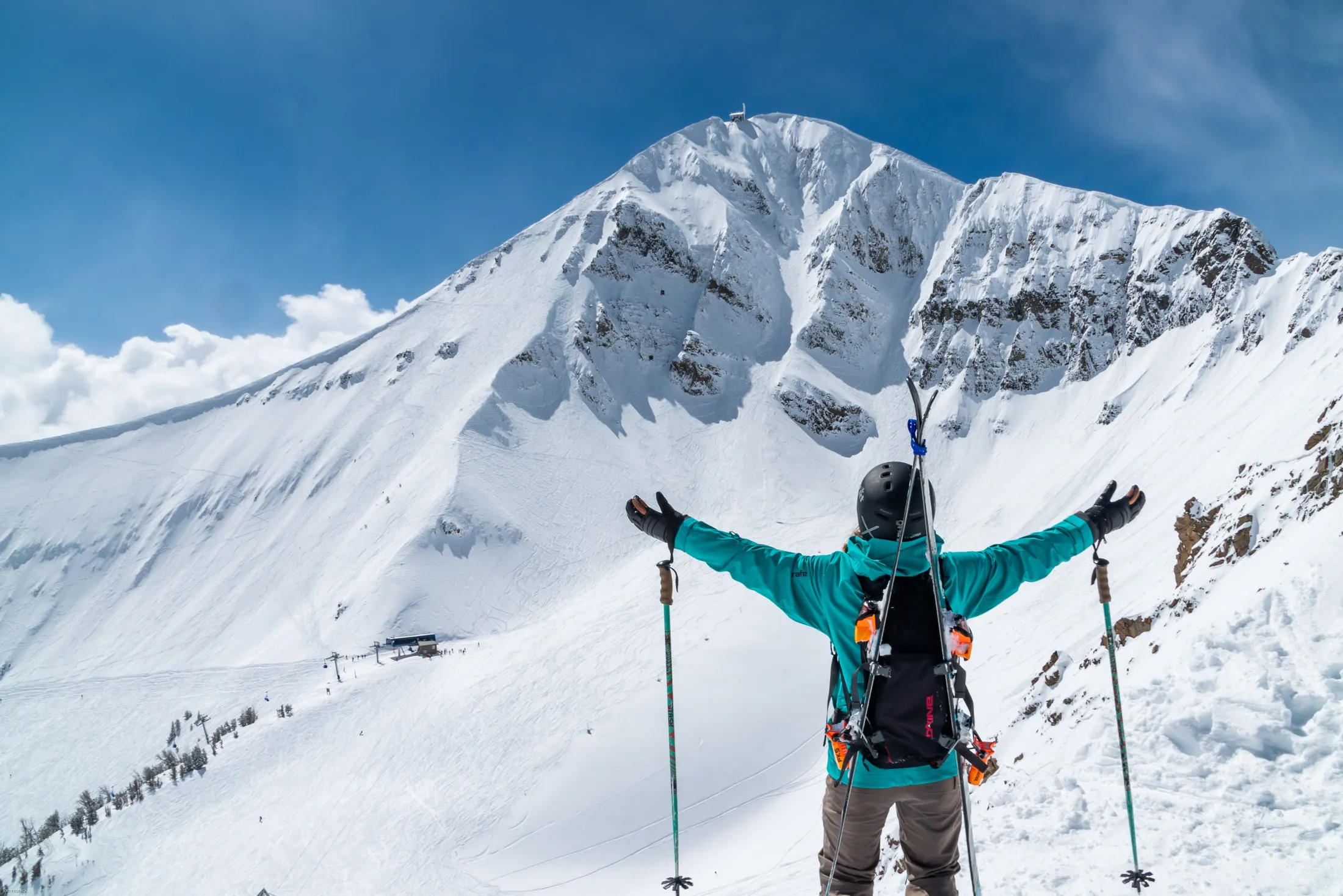 The powder-coated slopes at Big Sky.