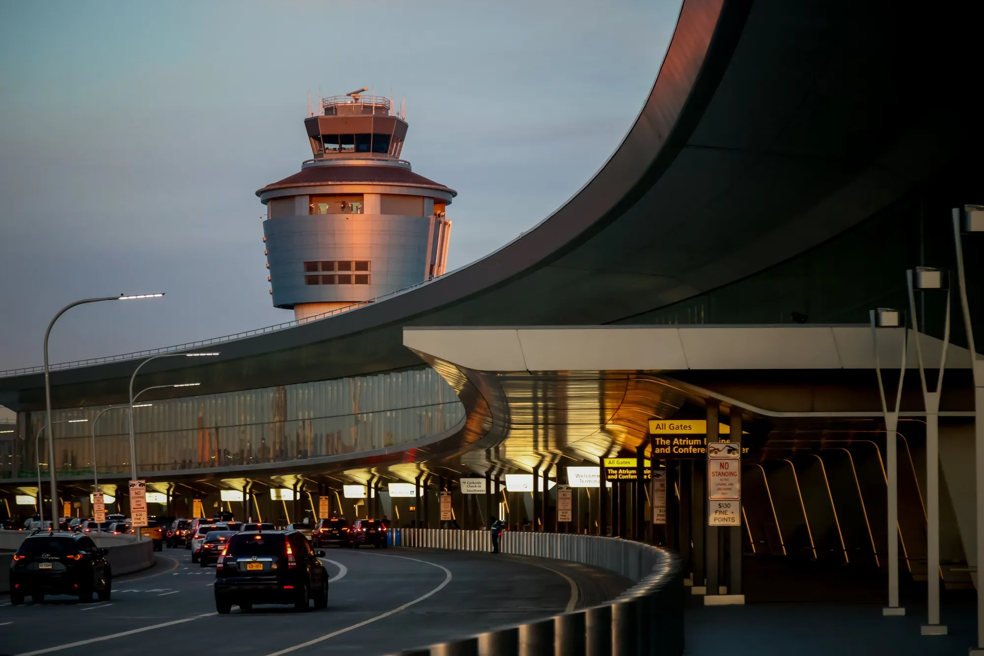 The FAA Air Traffic Control tower at LaGuardia Airport in New York.