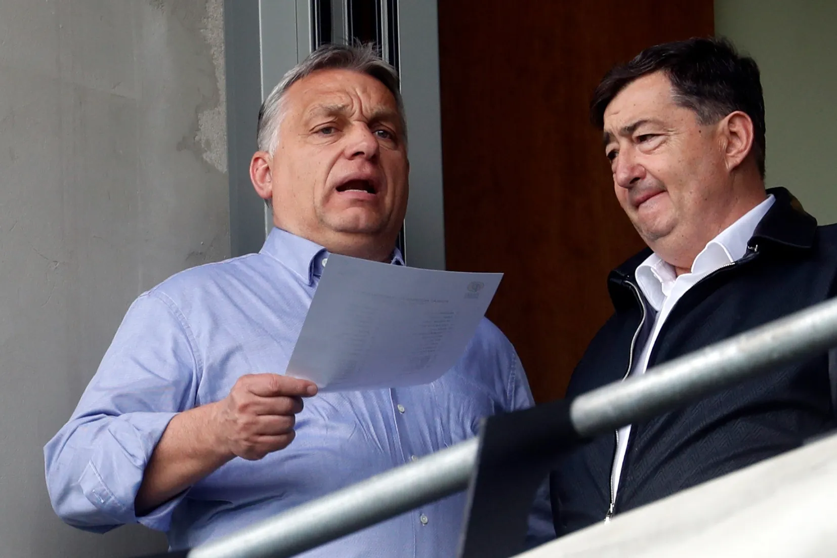 Viktor Orban, left, and Lorinc Meszaros