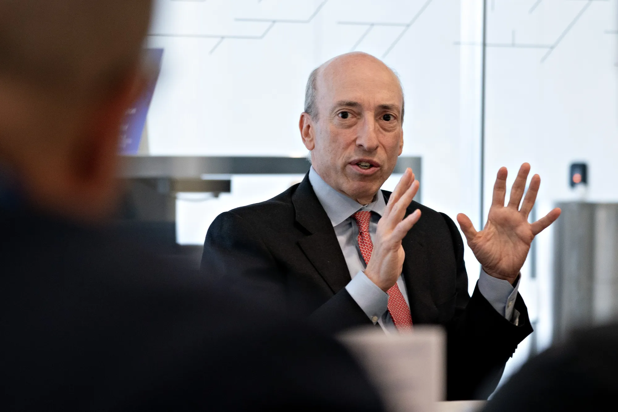 Gary Gensler during an interview in Washington, on July 27.&nbsp;