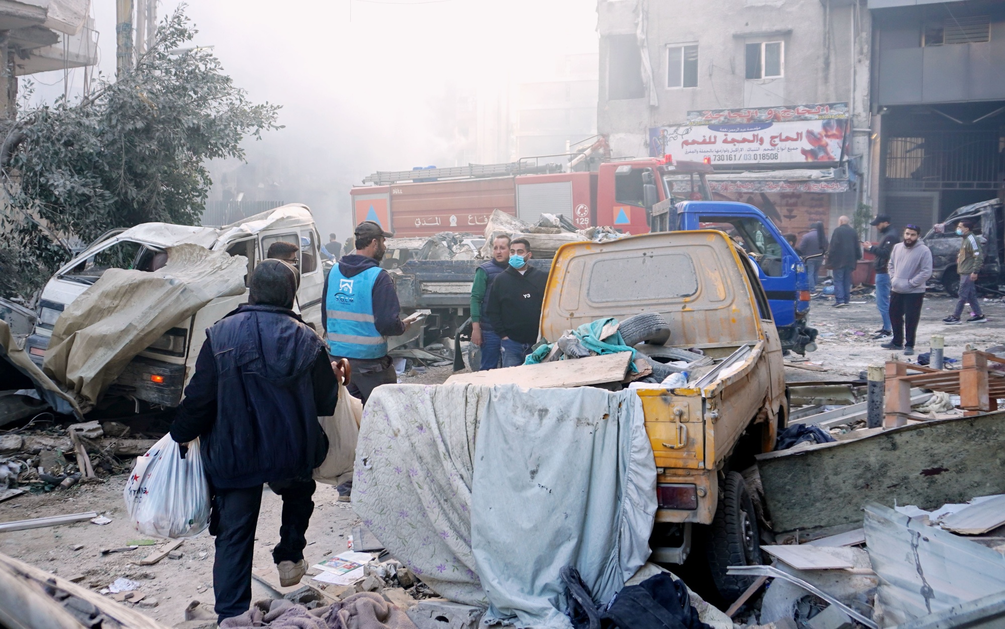 The aftermath of an Israeli strike in Beirut, Lebanon, on April 8.