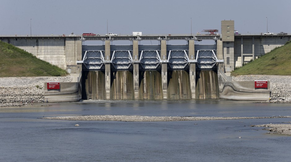 There's room to expand hydroelectric power facilities without building new dams; above, the dam at Lake Red Rock, near Pella, Iowa shown in 2013.